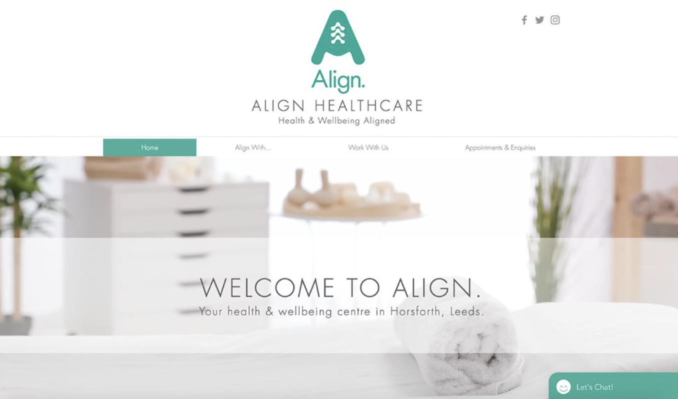Custom website design and development for Align Healthcare